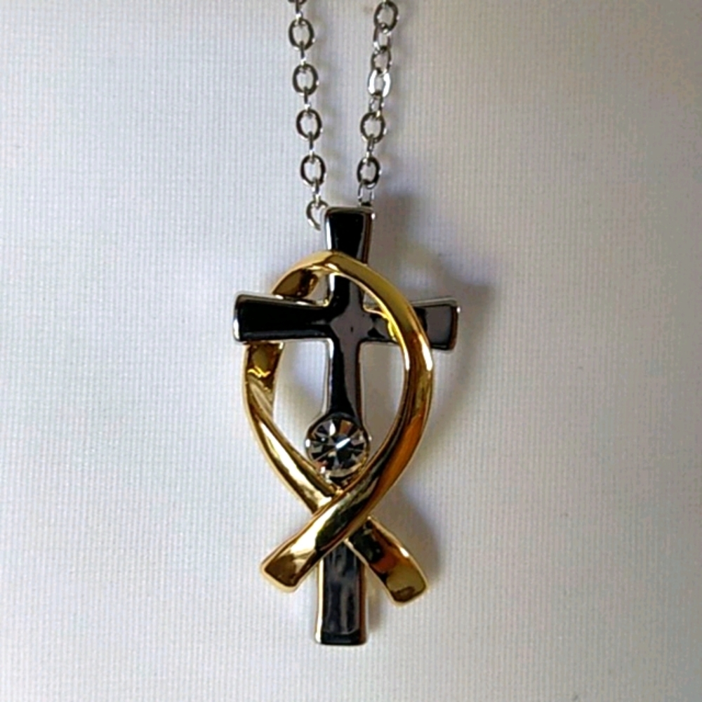 I am Life Cross Necklace